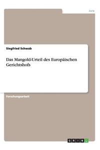 Mangold-Urteil des Europäischen Gerichtshofs