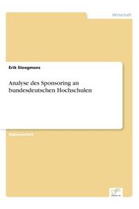 Analyse des Sponsoring an bundesdeutschen Hochschulen