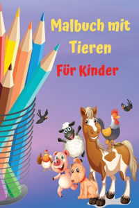 Malbuch mit Tieren für Kinder