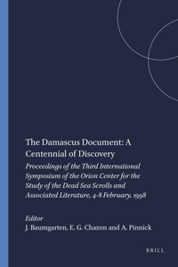 Damascus Document: A Centennial of Discovery