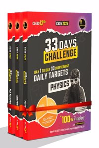 33 Days Challenge CBSE Class 12 (Pack of 3) Physics | Chemistry | Mathematics for 2025 Board Exams (Includes Sample Papers) by Padhle Akshay