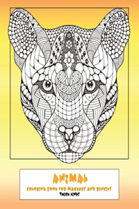 Coloring Book for Markers and Pencils - Animal - Thick Lines