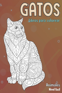 Libros para colorear - Nivel fácil - Animales - Gatos