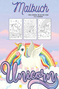 Unicorn Malbuch Für Kinder im Alter von 4-8 Jahren
