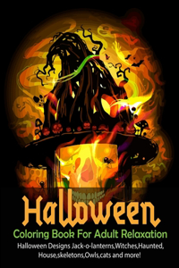 Halloween Coloring Book For Adult Relaxation