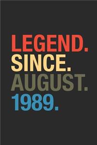 Legend Since August 1989
