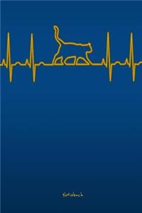 EKG - Herzschlag - Katze - Notizbuch
