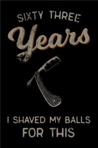sixty three Years I Shaved My Balls For This