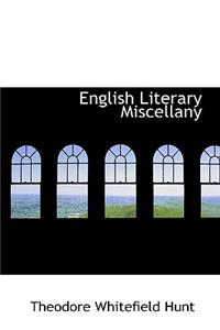 English Literary Miscellany