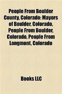 People from Boulder County, Colorado
