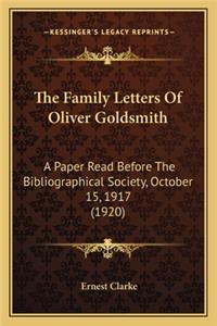 Family Letters of Oliver Goldsmith