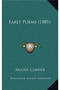Early Poems (1881)