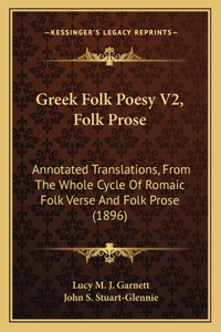 Greek Folk Poesy V2, Folk Prose