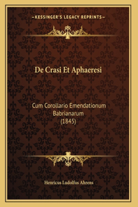 De Crasi Et Aphaeresi