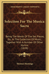 Selection For The Musica Sacra