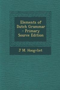 Elements of Dutch Grammar