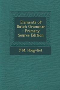 Elements of Dutch Grammar