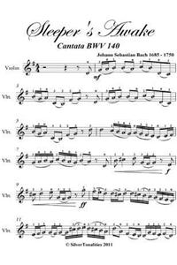 Sleeper's Awake Cantata Bwv 140 Easy Violin Sheet Music