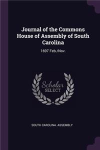 Journal of the Commons House of Assembly of South Carolina
