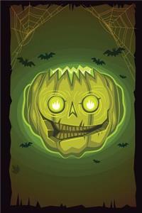 Zombie Pumpkinhead Grid Notebook