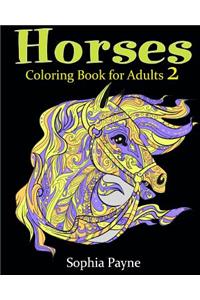 Horses Coloring Book for Adults 2