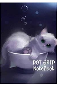 Dot Grid Notebook: Cat in Bowl