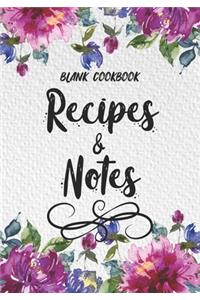 Blank Cookbook Recipes & Notes