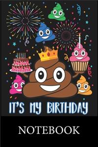 Poop It's My Birthday Notebook