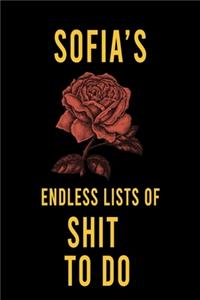 Sofia's Endless Lists of Shit to do