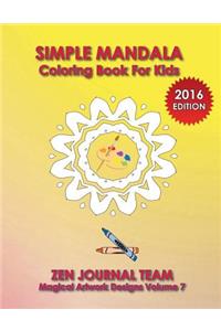 Simple Mandala Coloring Book For Kids