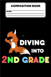 Composition Book Diving Into 2nd Grade