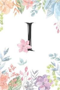 Monogrammed Floral I Journal by Crazy Beautiful Designs