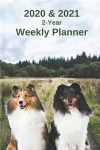 2020 & 2021 Weekly Planner - Two-Year Appointment Book Gift - Two Year Agenda Notebook for Dog Owners