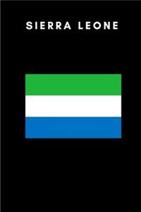 Sierra Leone: Country Flag A5 Notebook to write in with 120 pages