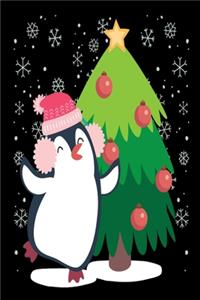Penguin Dancing Around Christmas Tree