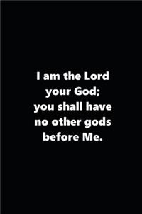 2020 Weekly Planner Religious Theme 1st Commandment Modern Black White