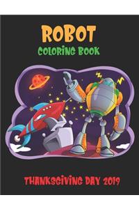 Robot Coloring Book Thanksgiving Day 2019