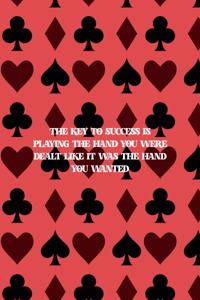 The Key To Success Is Playing The Hand You Were Dealt Like It Was The Hand You Wanted: All Purpose 6x9 Blank Lined Notebook Journal Way Better Than A Card Trendy Unique Gift Blue Smoke PitBull