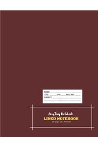 Lined Notebook - AmyTmy Notebook - 120 pages - 8.5 x 11 inch - Matte Cover
