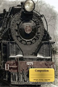 Locomotive Train Composition Notebook, Narrow Ruled