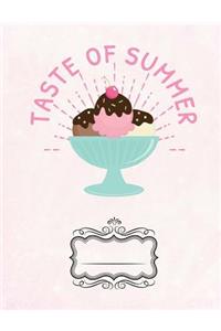 Ice Cream Taste of Summer Party Composition Notebook