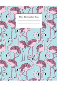 Story Composition Book: Flamingo