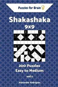 Puzzles for Brain Shakashaka - 200 Easy to Medium 9x9 vol. 1