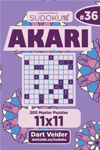 Sudoku Akari - 200 Master Puzzles 11x11 (Volume 36)