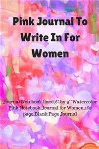 Pink Journal to Write in for Women