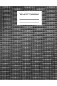 Metal Notebook Journal, Diary and Sketch Book with Blank Pages (8.5 x 11) (Texture Notebook)