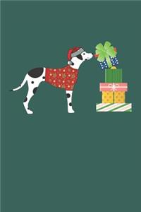 Merry Christmas Dalmatian Lined Notebook