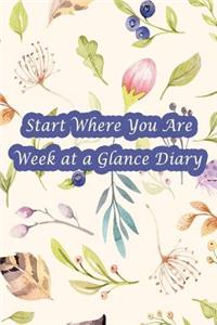 Start Where You Are Week at a Glance Diary