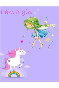 I Am A Girl ( Blank Journal / Notebook )