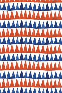 Bullet Journal Notebook Red and Blue Triangles Pattern